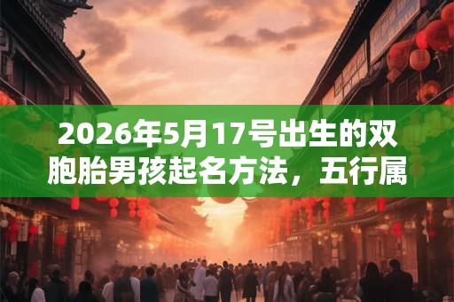 2026年5月17号出生的双胞胎男孩起名方法，五行属什么