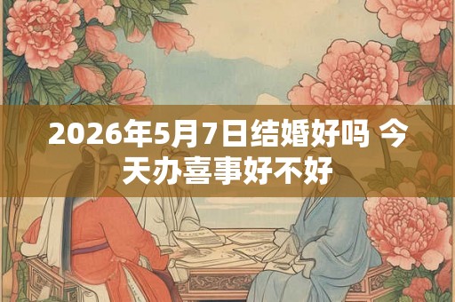 2026年5月7日结婚好吗 今天办喜事好不好