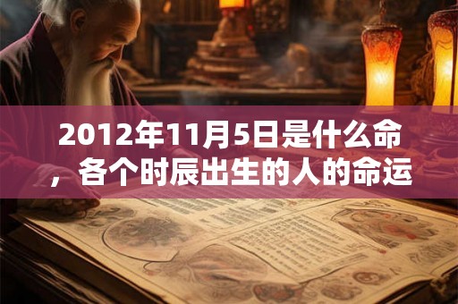 2012年11月5日是什么命,各个时辰出生的人的命运 2012年11月5日是什么命,各个时辰出生的人的命运