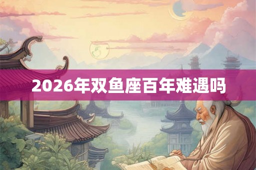 2026年双鱼座百年难遇吗