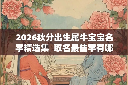 2026秋分出生属牛宝宝名字精选集  取名最佳字有哪些