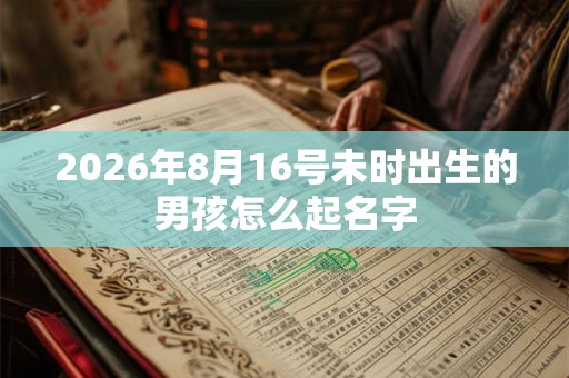 2026年8月16号未时出生的男孩怎么起名字