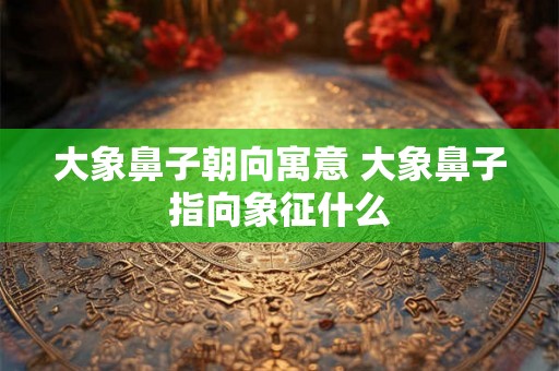 大象鼻子朝向寓意 大象鼻子指向象征什么