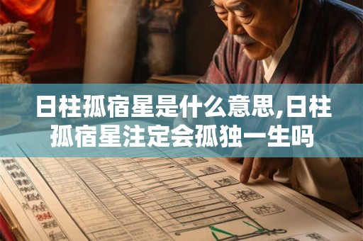 日柱孤宿星是什么意思,日柱孤宿星注定会孤独一生吗