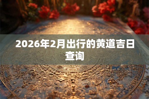 2026年2月出行的黄道吉日查询