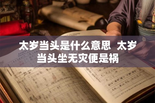 太岁当头是什么意思  太岁当头坐无灾便是祸