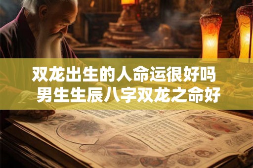 双龙出生的人命运很好吗  男生生辰八字双龙之命好不好