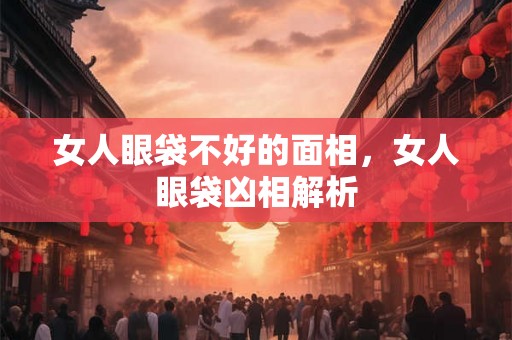 女人眼袋不好的面相，女人眼袋凶相解析