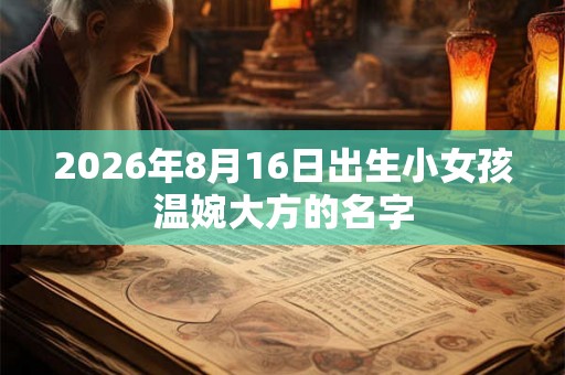2026年8月16日出生小女孩温婉大方的名字