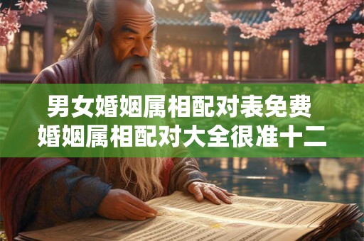 男女婚姻属相配对表免费 婚姻属相配对大全很准十二生肖男女属相配对