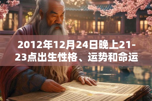 2012年12月24日晚上21-23点出生性格、运势和命运