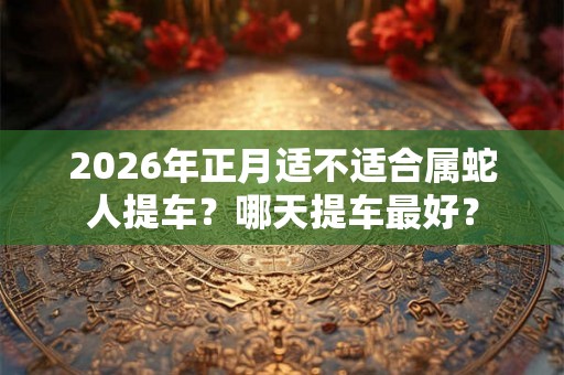 2026年正月适不适合属蛇人提车？哪天提车最好？