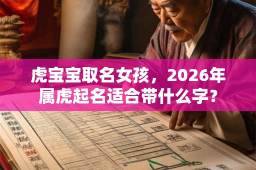 虎宝宝取名女孩，2026年属虎起名适合带什么字？