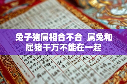 兔子猪属相合不合  属兔和属猪千万不能在一起