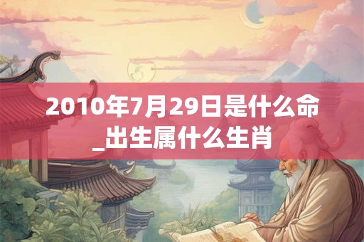 2010年7月29日是什么命_出生属什么生肖