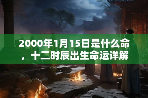 2000年1月15日是什么命，十二时辰出生命运详解