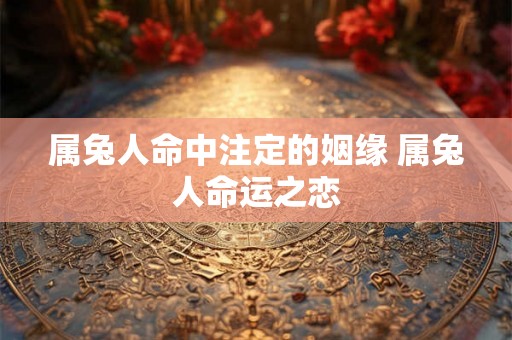 属兔人命中注定的姻缘 属兔人命运之恋 属兔人命中注定的姻缘 属兔人命运之恋