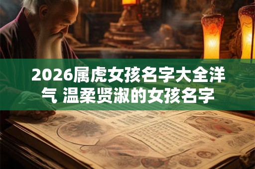 2026属虎女孩名字大全洋气 温柔贤淑的女孩名字
