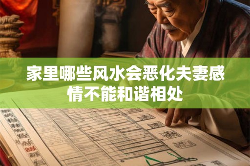 家里哪些风水会恶化夫妻感情不能和谐相处