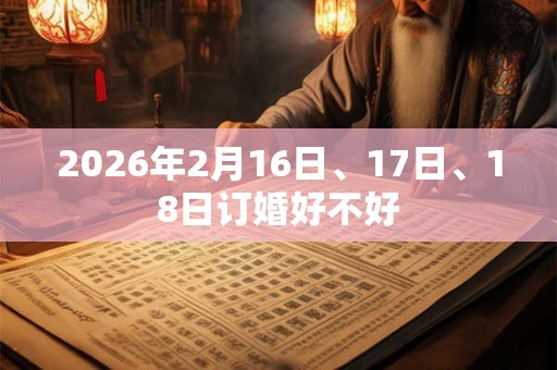 2026年2月16日、17日、18日订婚好不好 2026年2月16日、17日、18日订婚好不好