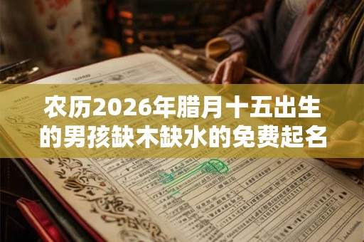 农历2026年腊月十五出生的男孩缺木缺水的免费起名大全