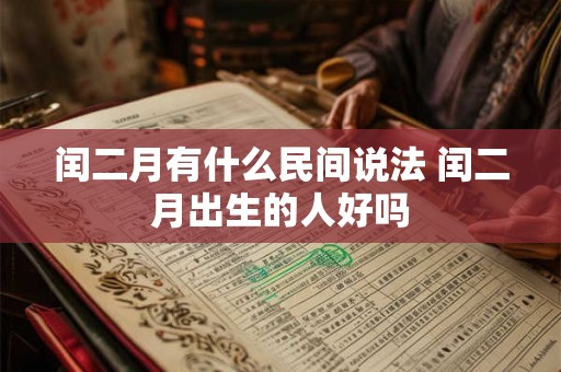 闰二月有什么民间说法 闰二月出生的人好吗