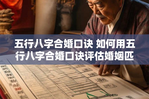 五行八字合婚口诀 如何用五行八字合婚口诀评估婚姻匹配度