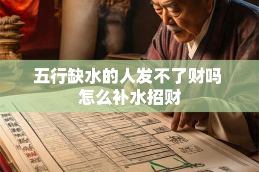 五行缺水的人发不了财吗 怎么补水招财