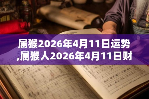 属猴2026年4月11日运势,属猴人2026年4月11日财运,生肖猴2026年4月11日运势