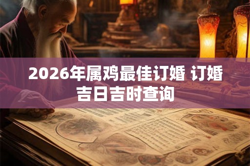 2026年属鸡最佳订婚 订婚吉日吉时查询