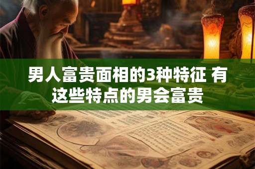 男人富贵面相的3种特征 有这些特点的男会富贵