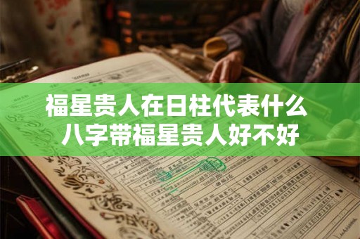 福星贵人在日柱代表什么 八字带福星贵人好不好