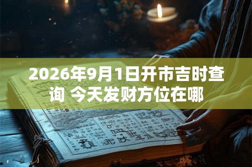 2026年9月1日开市吉时查询 今天发财方位在哪