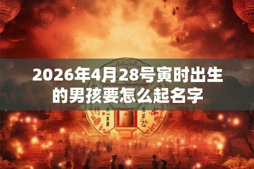 2026年4月28号寅时出生的男孩要怎么起名字