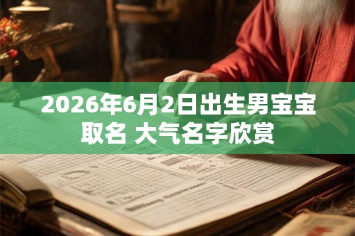 2026年6月2日出生男宝宝取名 大气名字欣赏