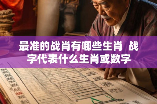最准的战肖有哪些生肖  战字代表什么生肖或数字