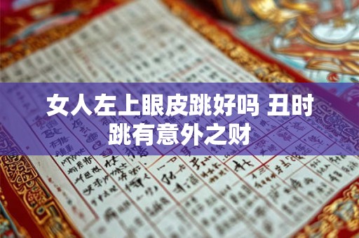 女人左上眼皮跳好吗 丑时跳有意外之财
