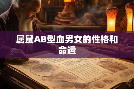 属鼠AB型血男女的性格和命运