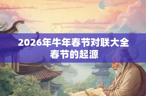 2026年牛年春节对联大全 春节的起源