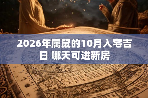 2026年属鼠的10月入宅吉日 哪天可进新房