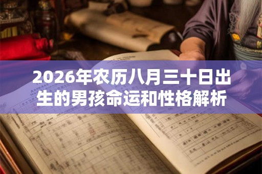 2026年农历八月三十日出生的男孩命运和性格解析