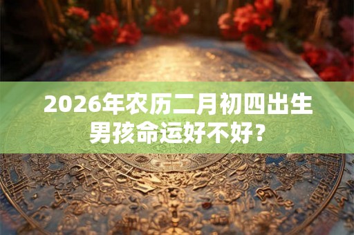 2026年农历二月初四出生男孩命运好不好? 2026年农历二月初四出生男孩命运好不好?