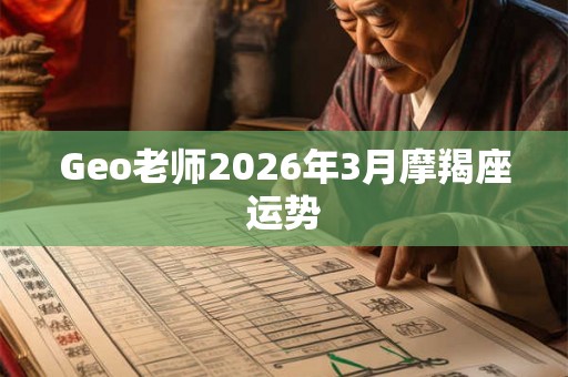 Geo老师2026年3月摩羯座运势