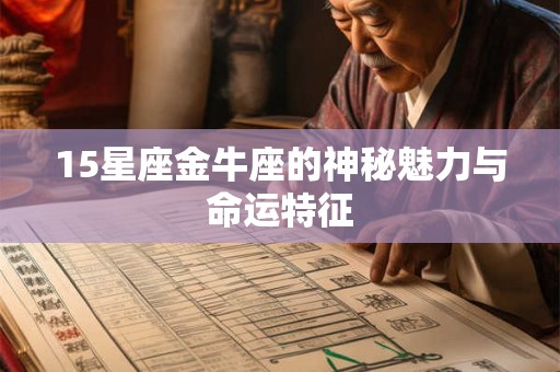 15星座金牛座的神秘魅力与命运特征
