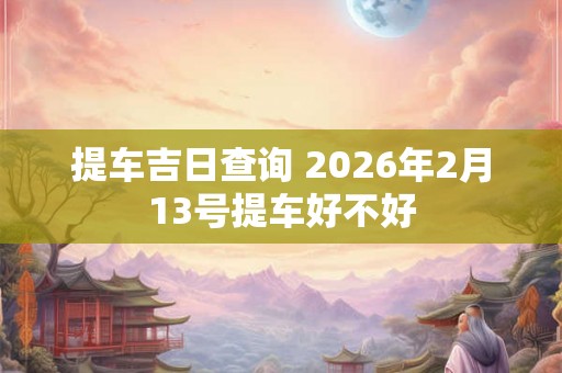 提车吉日查询 2026年2月13号提车好不好