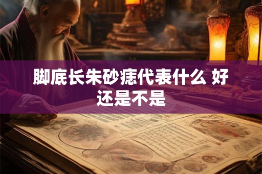 脚底长朱砂痣代表什么 好还是不是