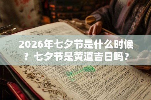 2026年七夕节是什么时候？七夕节是黄道吉日吗？