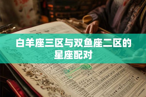 白羊座三区与双鱼座二区的星座配对