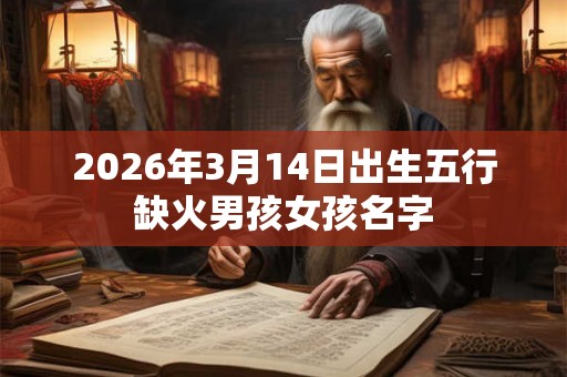 2026年3月14日出生五行缺火男孩女孩名字