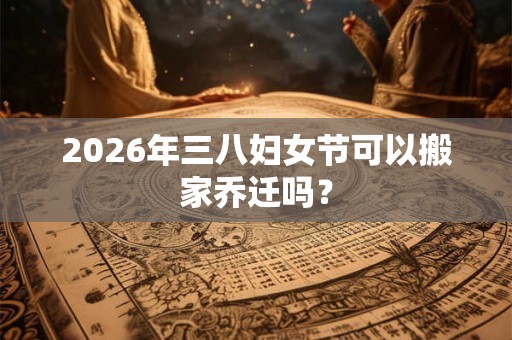 2026年三八妇女节可以搬家乔迁吗？